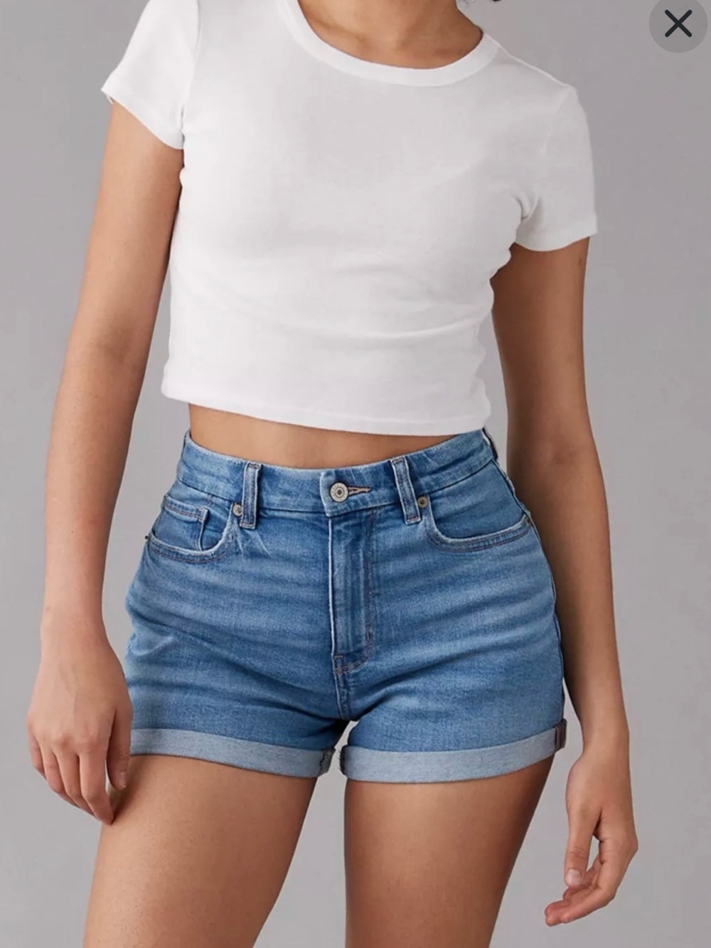 American Eagle High-Rise Cuffed Denim Shorts - bundle